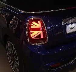 Union Jack rear lights lit-up[78]