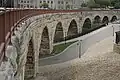Perhaps the most striking feature of the bridge is its curvature
