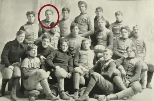 Minnesota Golden Gophers football team in 1894. Herbert A. Parkyn is circled.