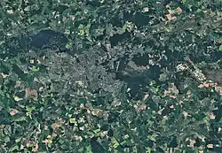 Minsk metropolitan area from space