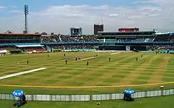 Image 30A cricket match between Bangladesh & India at the Sher-e-Bangla Cricket Stadium in Dhaka. (from Culture of Bangladesh)