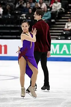 Misato Komatsubara and Tim Koleto at the 2019 Four Continents Championships