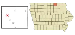 Location of St. Ansgar, Iowa