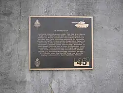 Plaque on the World War II Memorial in Moerbrugge