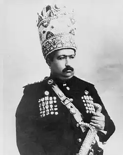 Mohammad Ali Shah Qajar, who was Shah of Iran at the time of the 1908 Tehran bombardment and wanted to subdue Majlis.