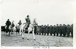 Mohammad Reza Pahlavi at the location of Laleh Park, 1948