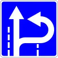 Direction of travel on the lane
