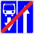 End of road with reversed lane