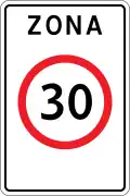 Speed limit zone