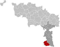 Location of Momignies in Hainaut