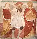 Meeting at Emmaus, at Oratory of the Holy Trinity in Momo, Italy, late 15th century