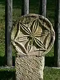 Cantabrian stele at the Monastery of Iranzu, Navarre, Spain