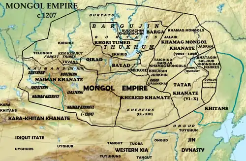 Location of Keraites
