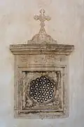 19-circle window at the southern apsis of the church of Preveli Monastery (Moni Preveli), Crete