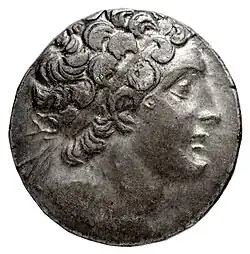 Bust of Ptolemy XI from a coin