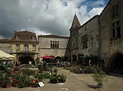 The main square in Monpazier