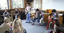 Monsieur Camembert giving a workshop at the 2005 Cygnet Folk Festival