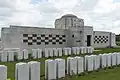 Some of the German headstones, with pointed tops