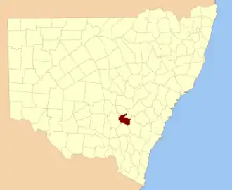 Location in New South Wales