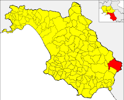Montesano within the Province of Salerno