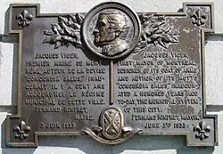 A commemorative plaque, Vauquelin Square