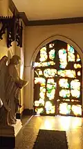 Stained glass door