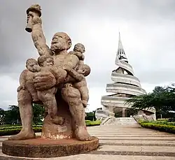 Statue fronting the Monument