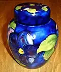 Moorcroft ginger jar, in 'Clematis' design.