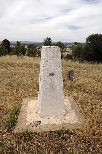 Moorong Geodetic Station on top of Mount Moorong.