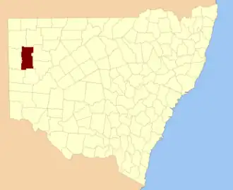 Location in New South Wales