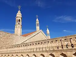 Towers of the monastery near Midyat