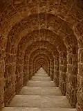 Staircase within the monastery with a Droste effect