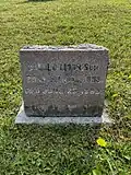 The original headstone of Donald Morrison. Incorrectly states death date as June 25.