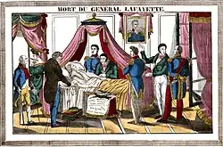 Mort du général Lafayette by Gondelfinger, 1834