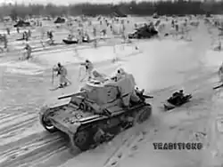 24:56 –Tanks and ski infantry attack