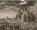 Imaginary depiction of Mount Sinai from a 1723 edition of Antiquitates Iudaicae by Jewish historian Flavius Josephus