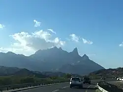 Mount Shada, situated between Qilwah and Al-Mikhwah