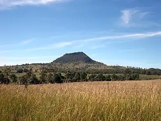 Mount Walker viewed from Rosewood Warrill View Road, 2015