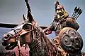 Recreation of a mounted warrior from the Mongol Empire