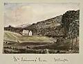 Mrs Jane Symons' farm, on approximately the modern site of Brooklyn School, between 1852 and 1856