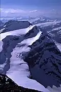 Mount King Edward from Mount Columbia's summit