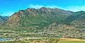 East aspect of Mount McLean rises behind Lillooet