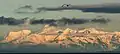 Mount Spurr, The Rowel, and Mount Chichantna from east at Anchorage