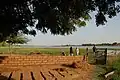 Production of mudbricks for construction in Niger, 2007