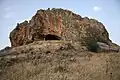 Hill of the Mugharet el-Zuttiyeh cave