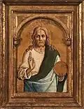 Salvator Mundi (1470-1472), tempera and gold possibly with oil on panel, 12 5/8 x 9 3/16 in. (32 x 23.4 cm), Clark Art Institute