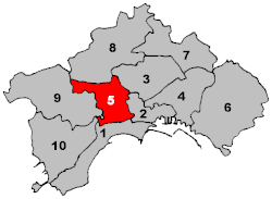 Location within Naples