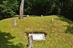 Entrance to south burial chamber in posterior mound