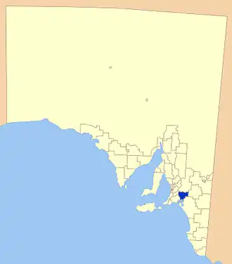 The location of the Rural City of Murray Bridge in SA