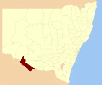 Location in New South Wales
